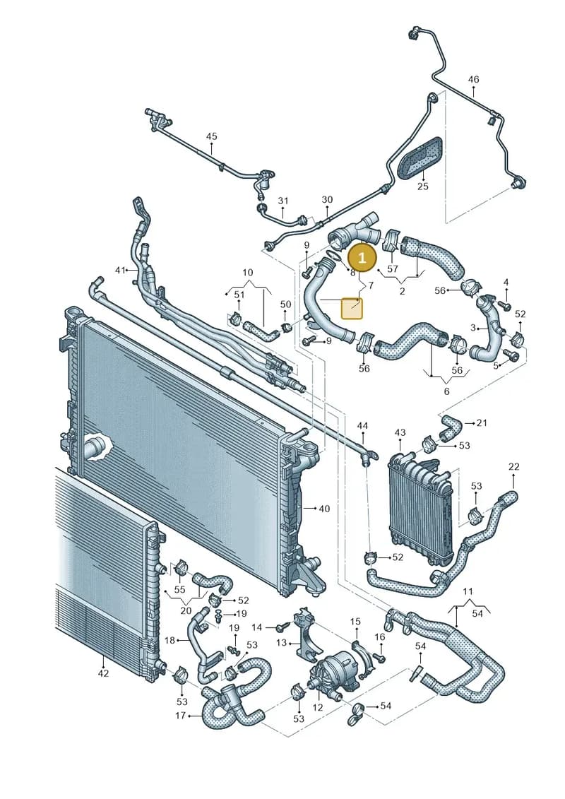 4K0122055BS — Audi A6 (2018-2025) diagram 430121216, position 1