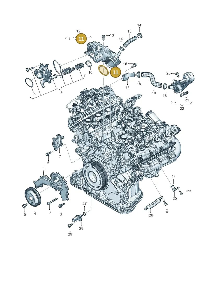 4K0122061N — Audi A6 (2018-2025) diagram 896121160, position 11