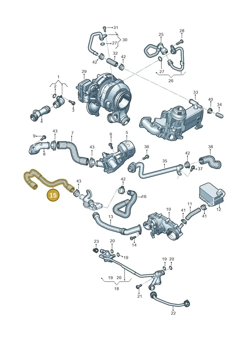4K0122109AN — Audi A6 (2018-2025) diagram 435121152, position 15