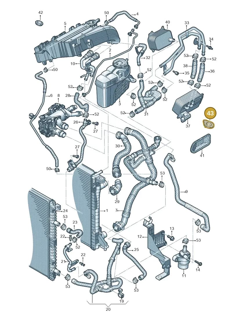 4K0122291E — Audi A6 (2018-2025) diagram 430121040, position 43