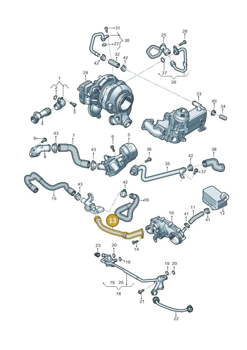 4K0122291E — Audi A6 (2018-2025) diagram 435121152, position 13