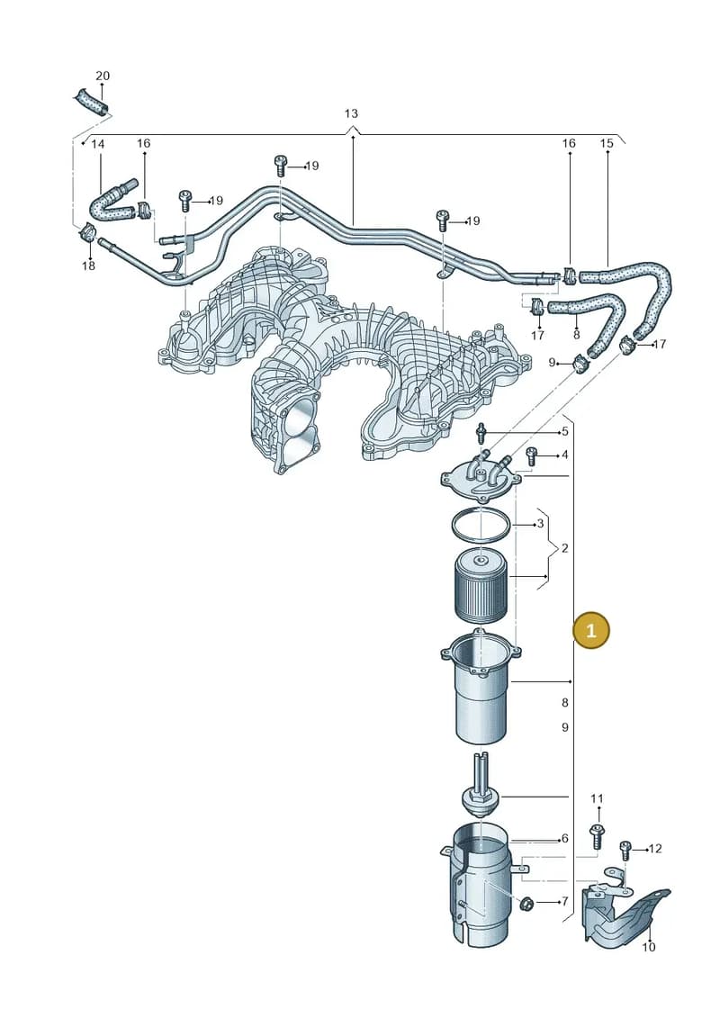 4K0127135D — Audi A6 (2018-2025) diagram 430127050, position 1