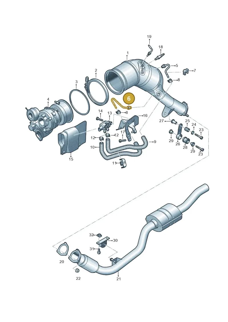 4K0131205D — Audi A6 (2018-2025) diagram 435253440, position 6
