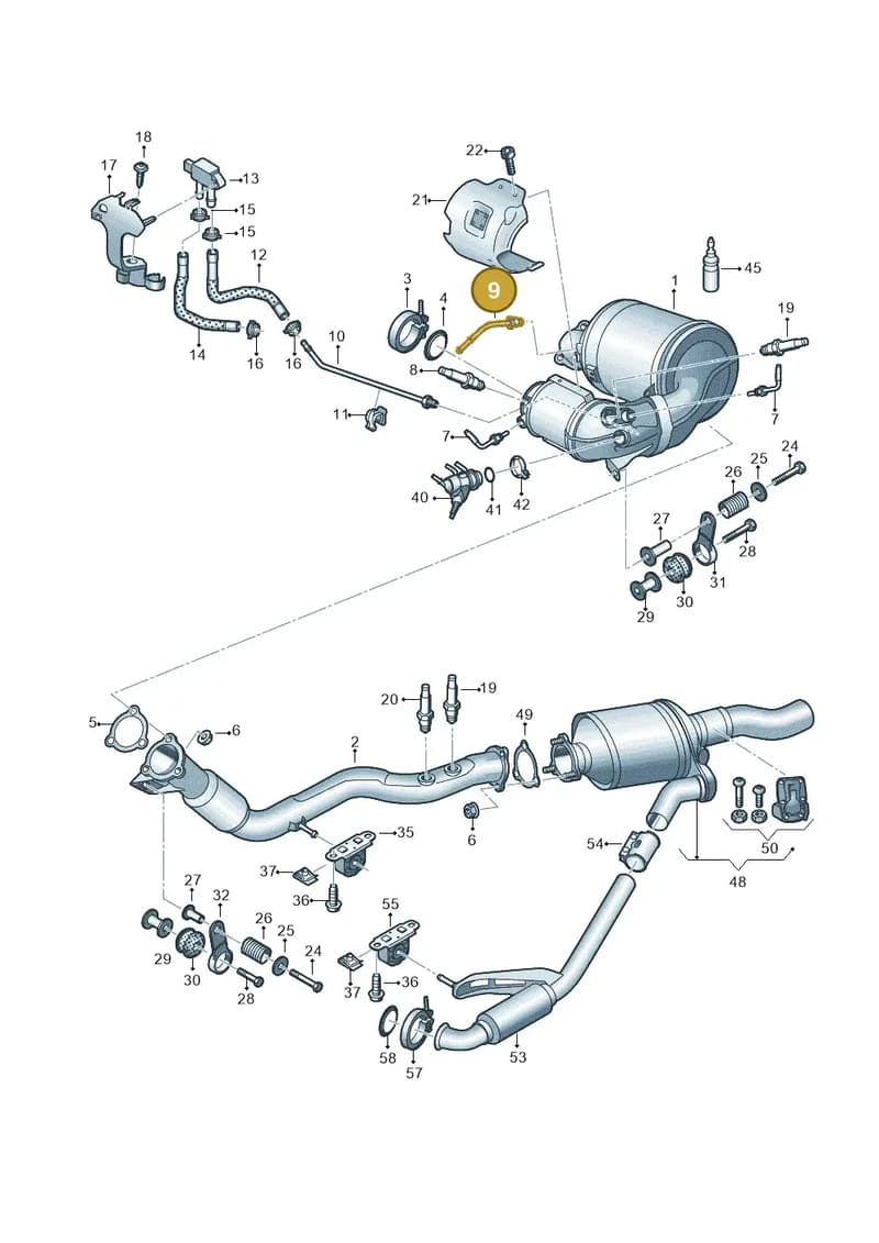 4K0131205 — Audi A6 (2018-2025) diagram 435253750, position 9