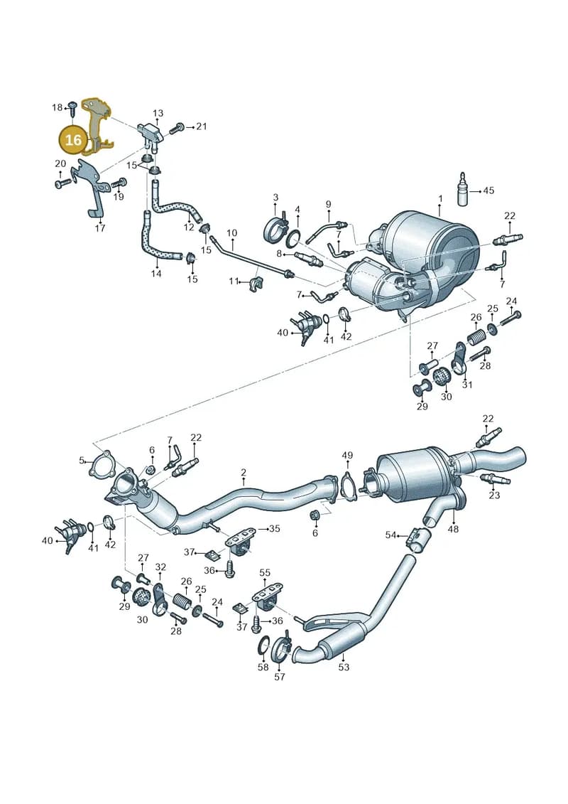 4K0131327D — Audi A6 (2018-2025) diagram 430253730, position 16