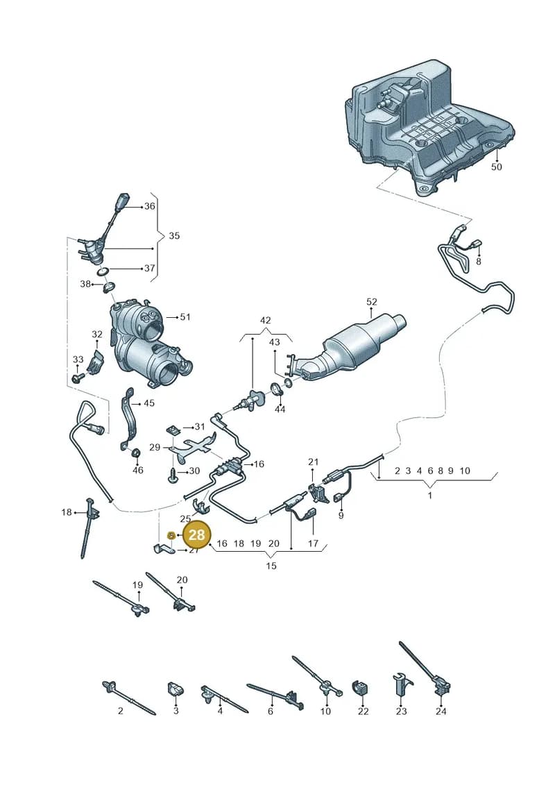 4K0131561F — Audi A6 (2018-2025) diagram 430201520, position 28
