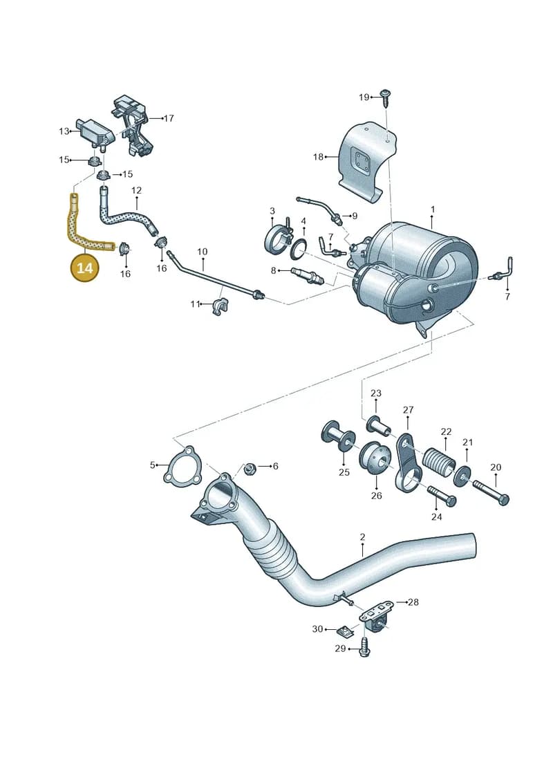 4K0131850AA — Audi A6 (2018-2025) diagram 435253710, position 14