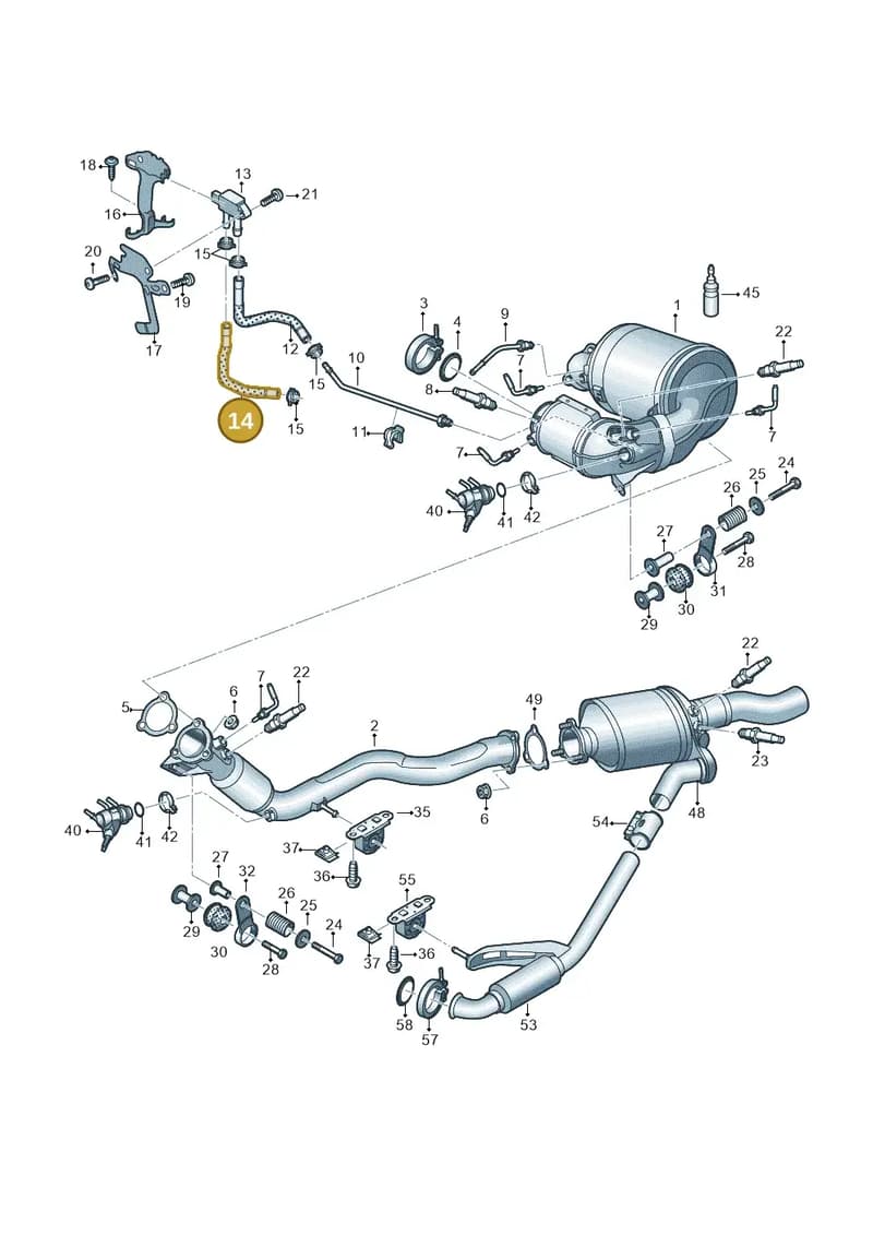 4K0131850AC — Audi A6 (2018-2025) diagram 430253730, position 14