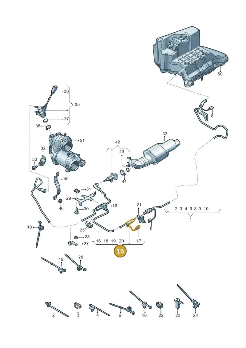 4K0131960AS — Audi A6 (2018-2025) diagram 430201520, position 15