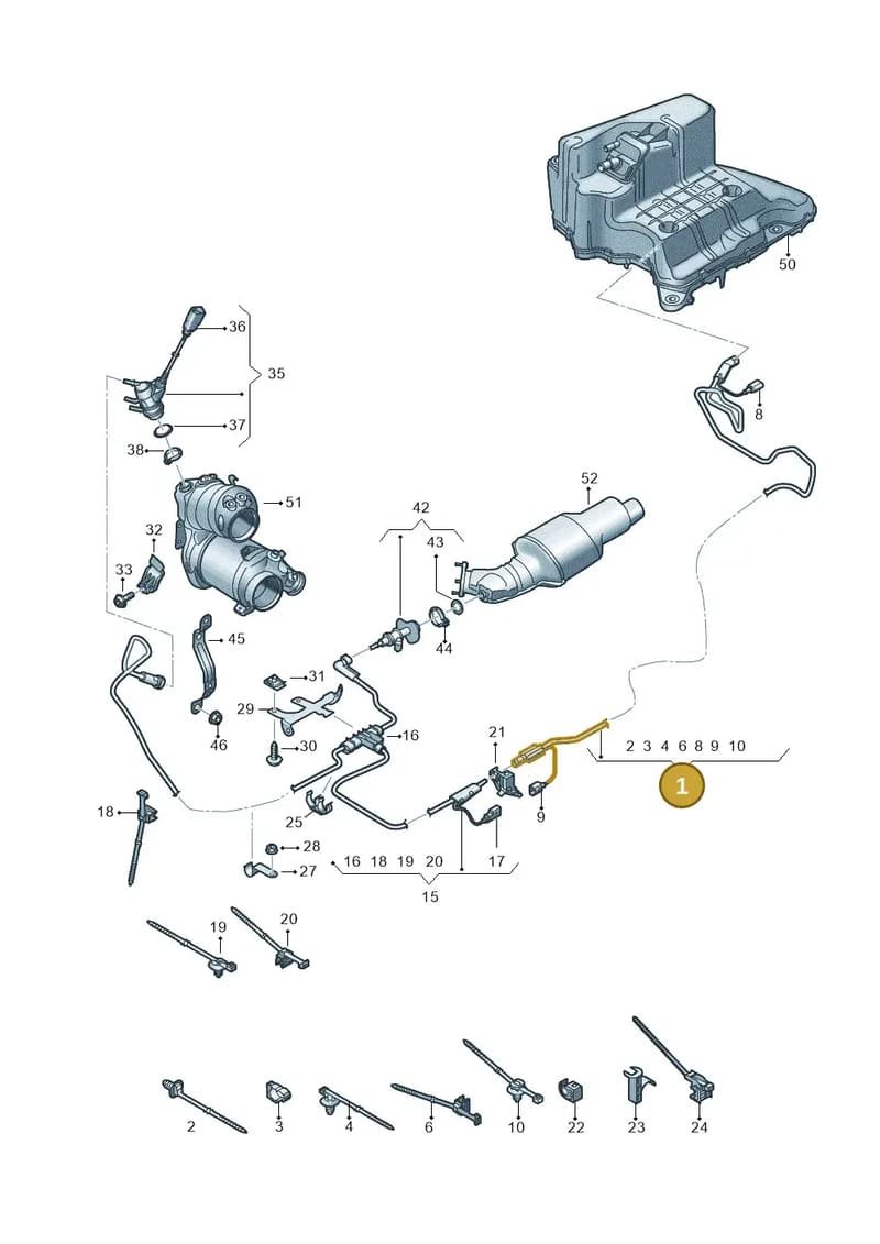 4K0131962AG — Audi A6 (2018-2025) diagram 430201520, position 1