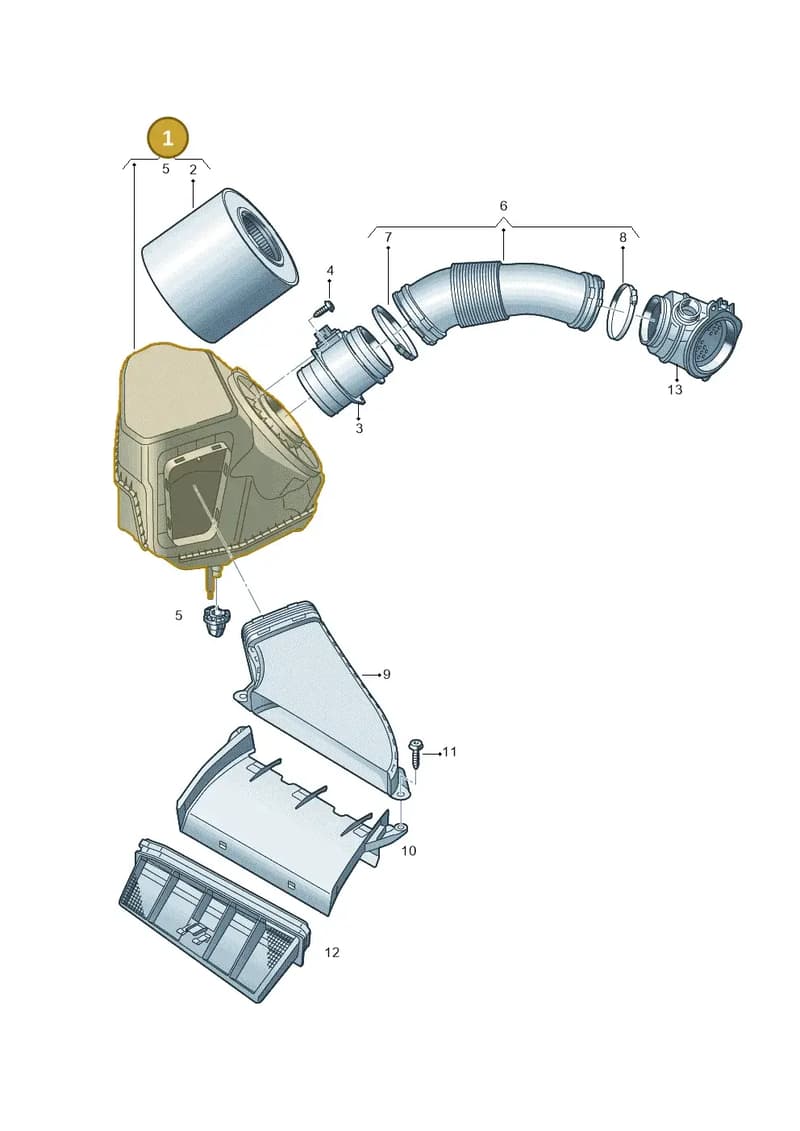 4K0133838T — Audi A6 (2018-2025) diagram 435129400, position 1