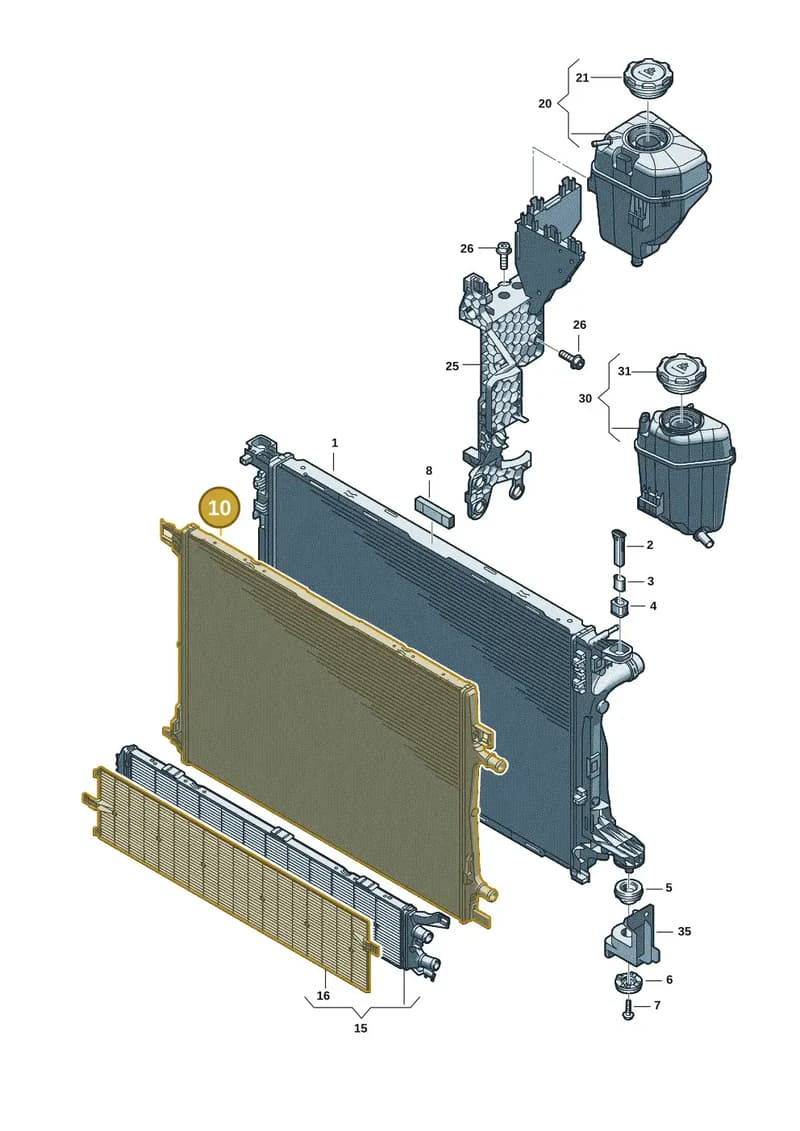 4K0145804M — Audi A5 Limousine (2024-2025) diagram 8wk121090, position 10