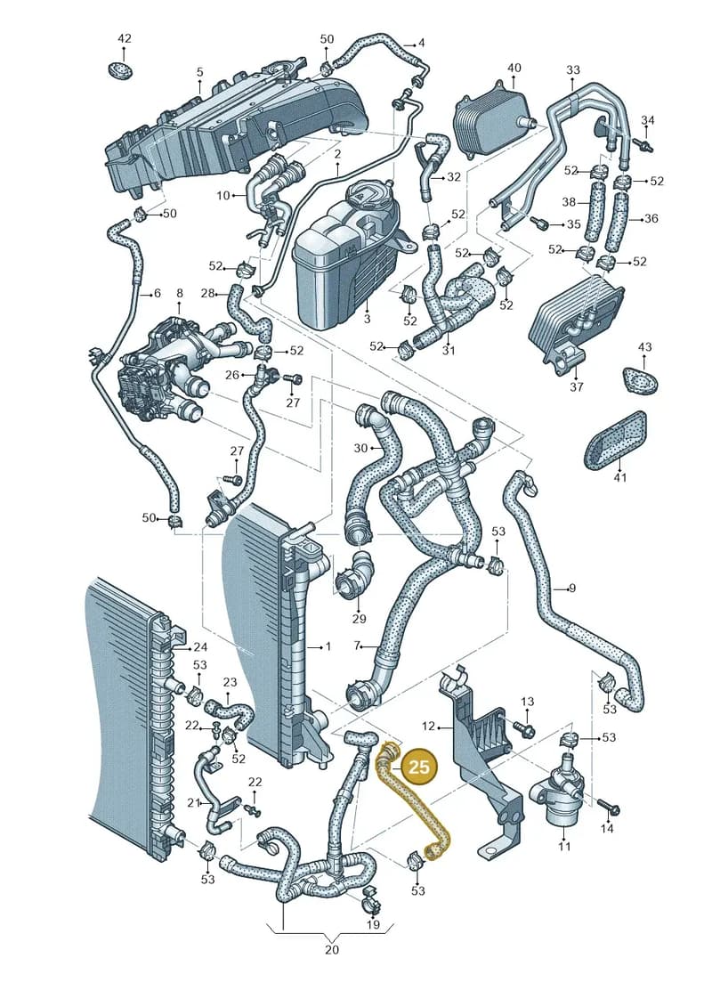 4K0145920AE — Audi A6 (2018-2025) diagram 430121040, position 25