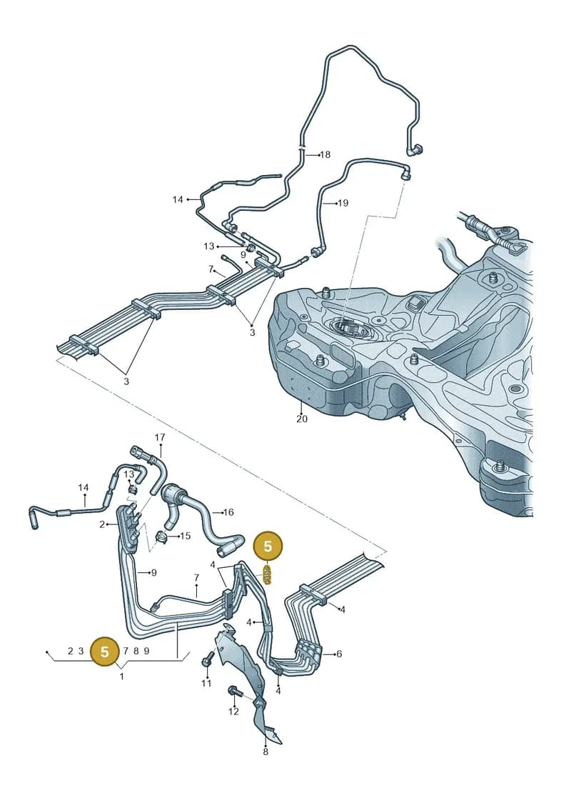 4K0201196B — Audi RS6 Avant (2019-2025) diagram 538201500, position 5