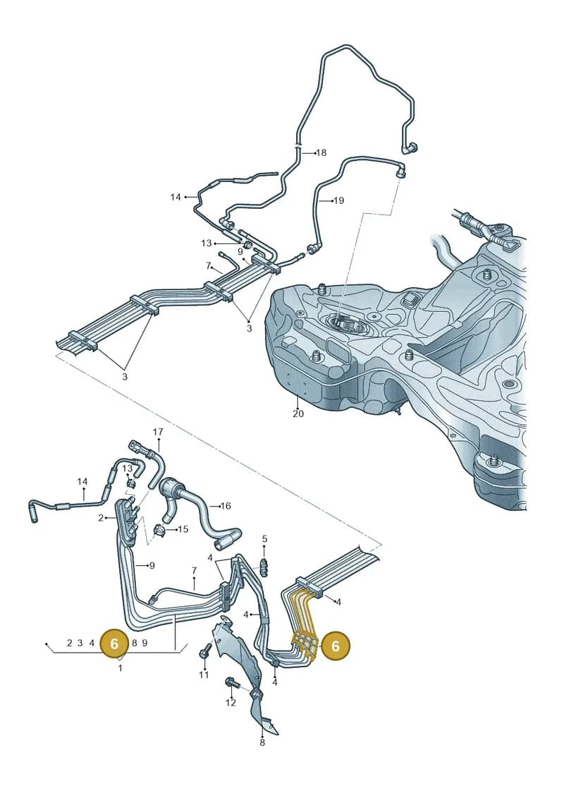 4K0201196D — Audi RS6 Avant (2019-2025) diagram 538201500, position 6