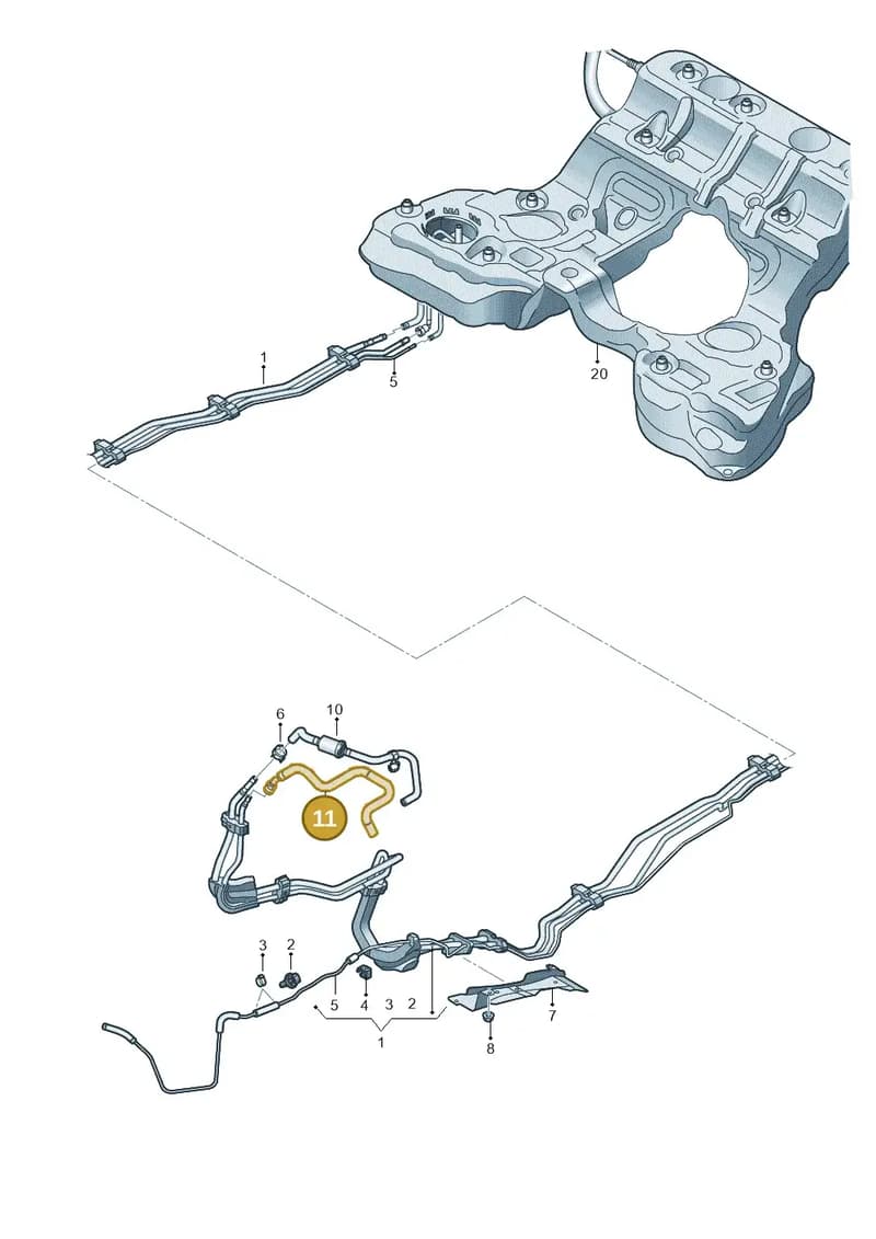 4K0201215AS — Audi A6 (2018-2025) diagram 838201500, position 11