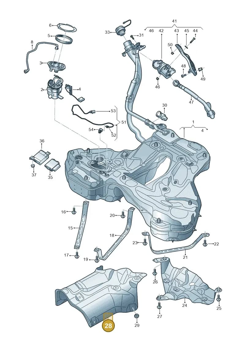 4K0201308G — Audi A6 (2018-2025) diagram 430201030, position 28