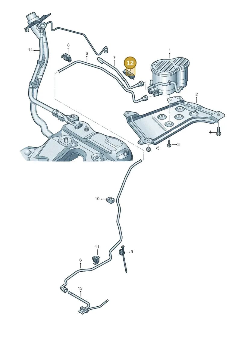 4K0201449AA — Audi A6 (2018-2025) diagram 435201800, position 12