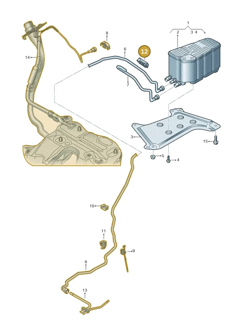 4K0201449AA — Audi A6 (2018-2025) diagram 430201810, position 12