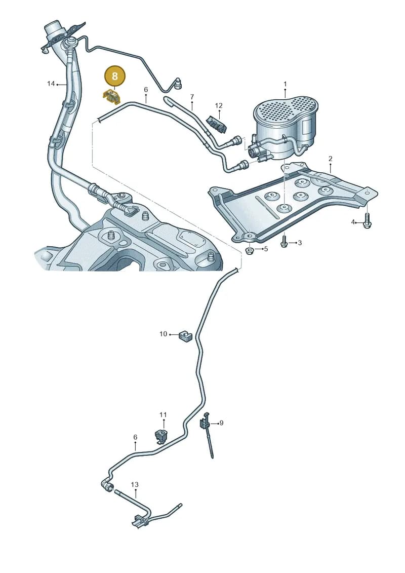 4K0201449G — Audi A6 (2018-2025) diagram 435201800, position 8