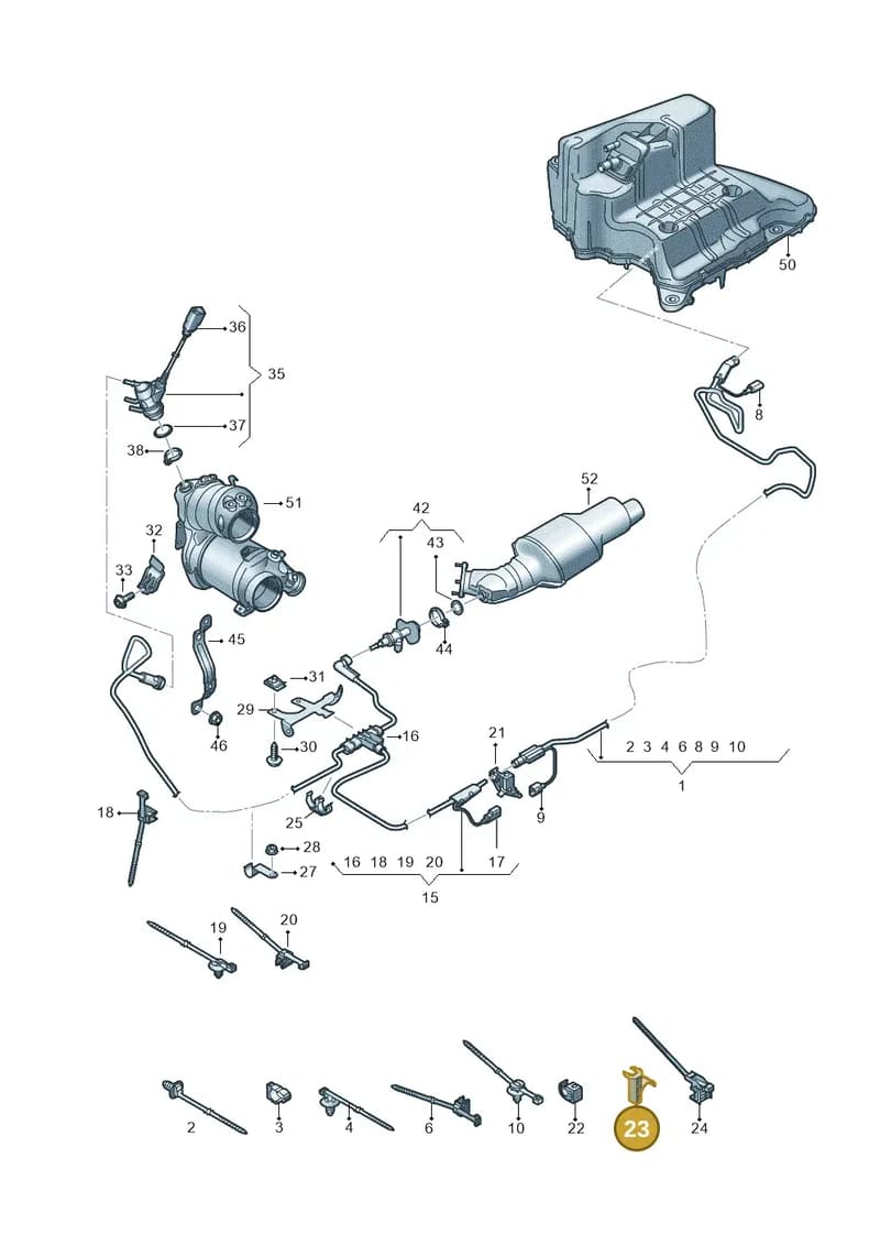 4K0201449Q — Audi A6 (2018-2025) diagram 430201520, position 23