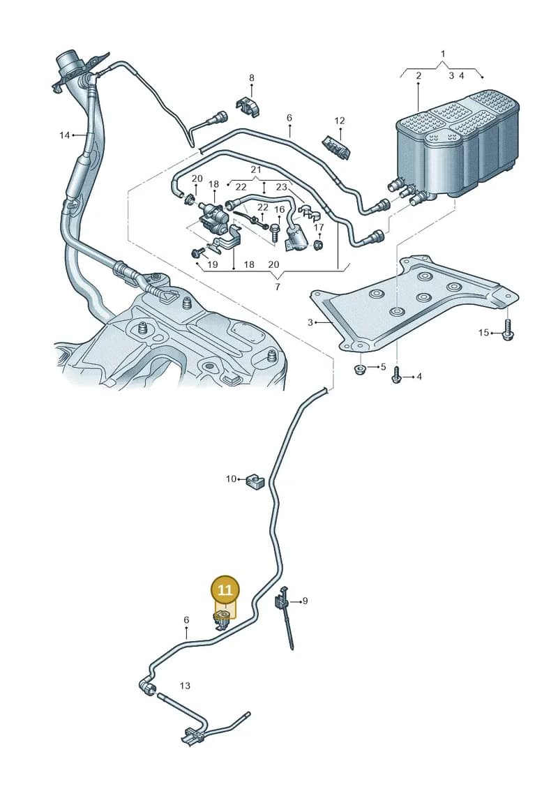 4K0201449S — Audi RS7 Sportback (2019-2025) diagram 430201850, position 11