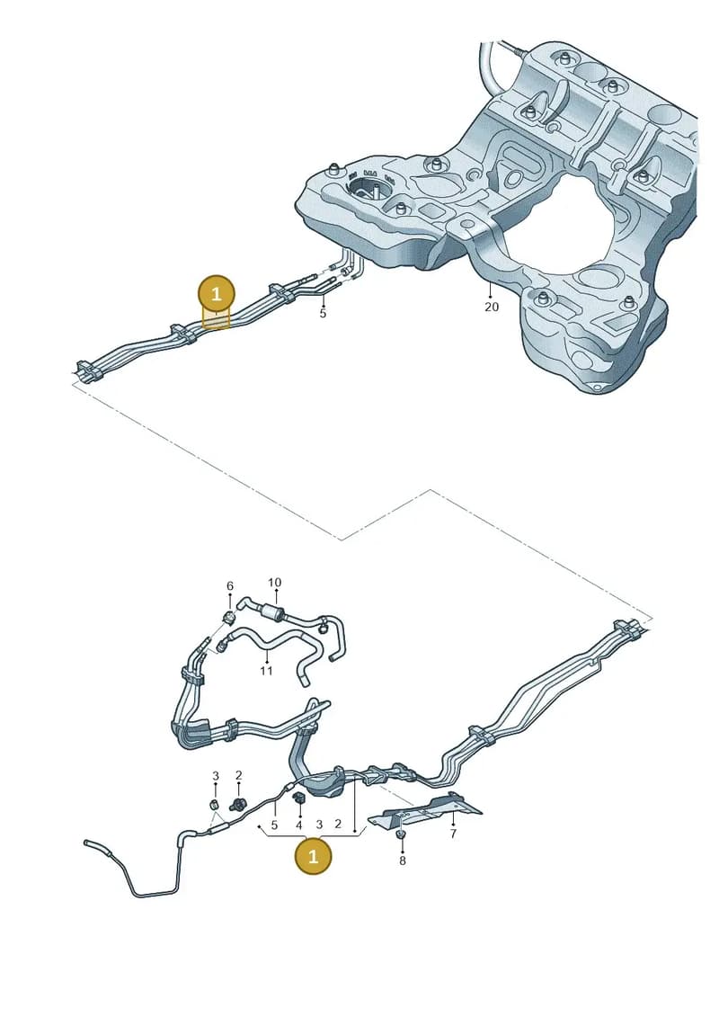 4K0201544AR — Audi A6 (2018-2025) diagram 838201500, position 1