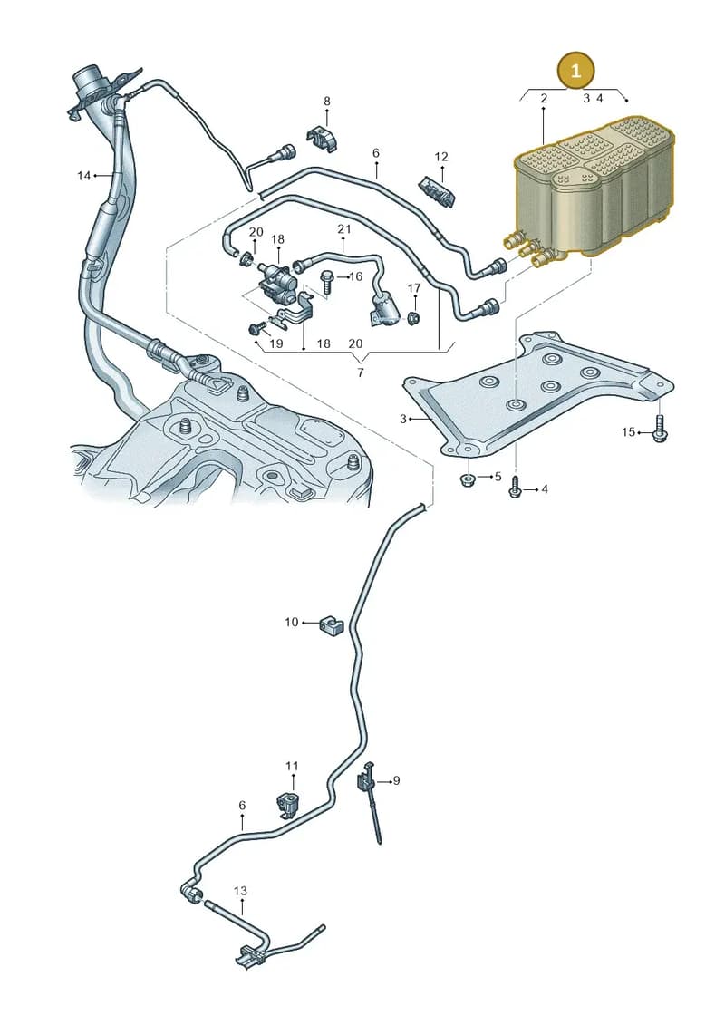 4K0201797T — Audi A6 (2018-2025) diagram 430201840, position 1