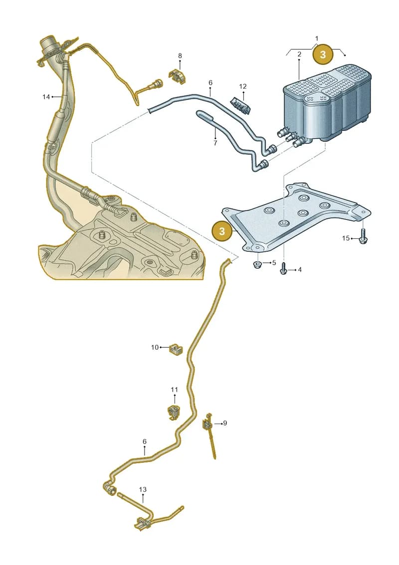 4K0201961 — Audi A6 (2018-2025) diagram 430201810, position 3