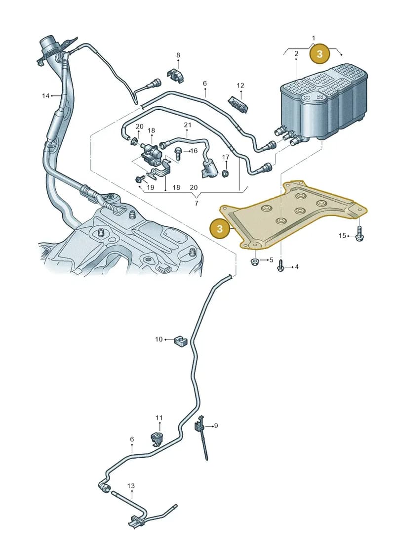 4K0201961 — Audi RS6 Avant (2019-2025) diagram 430201840, position 3