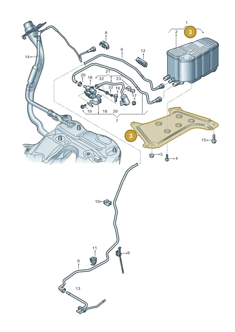 4K0201961 — Audi RS7 Sportback (2019-2025) diagram 430201850, position 3