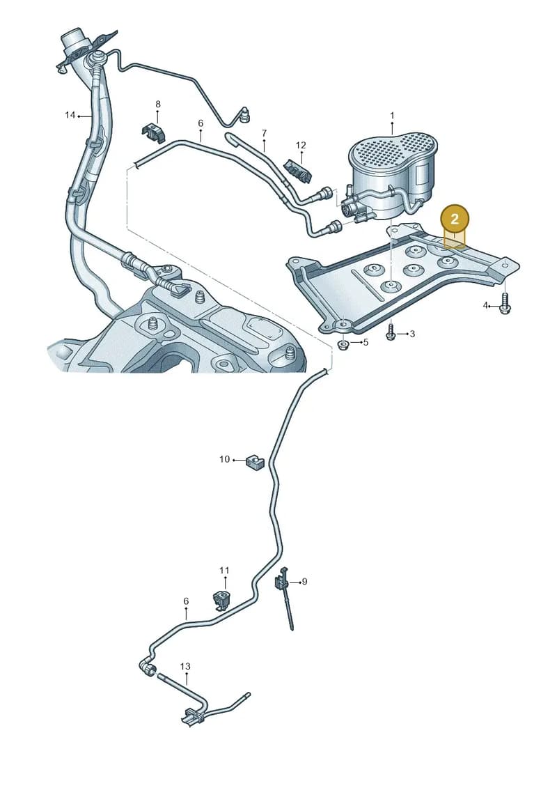 4K0201961 — Audi A6 (2018-2025) diagram 435201800, position 2
