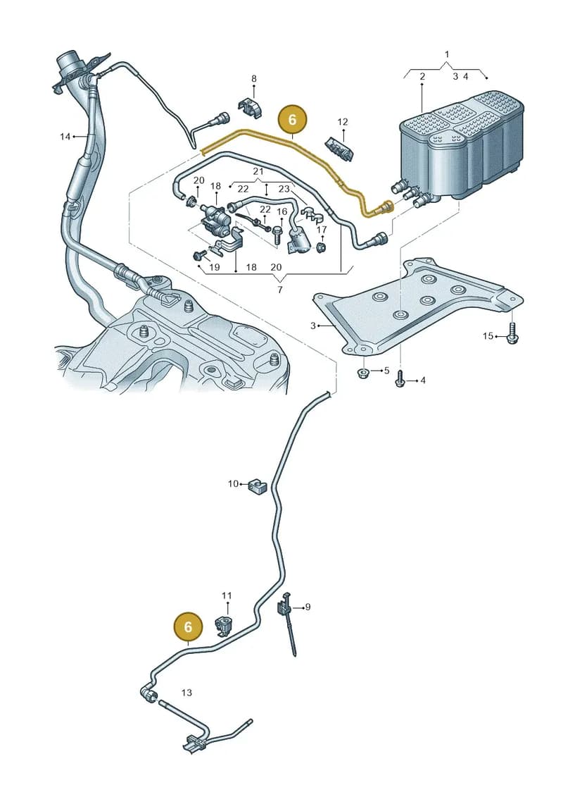 4K0201991BS — Audi A6 (2018-2025) diagram 430201850, position 6