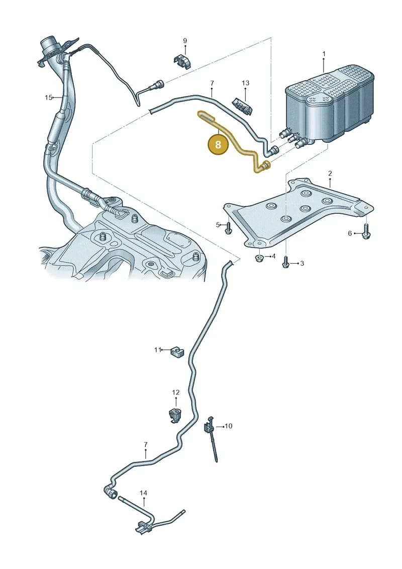 4K0201997P — Audi RS6 Avant (2019-2025) diagram 538201830, position 8