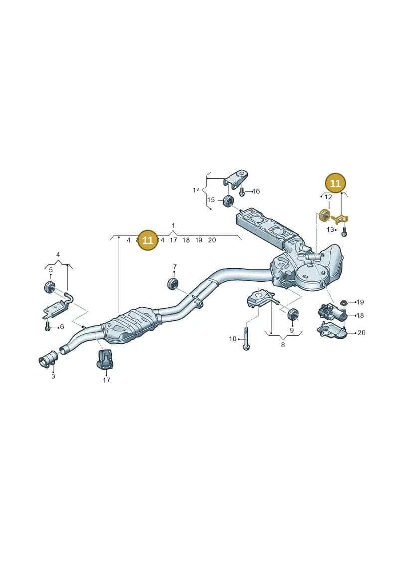 4K0253144E — Audi A6 (2018-2025) diagram 430253970, position 11