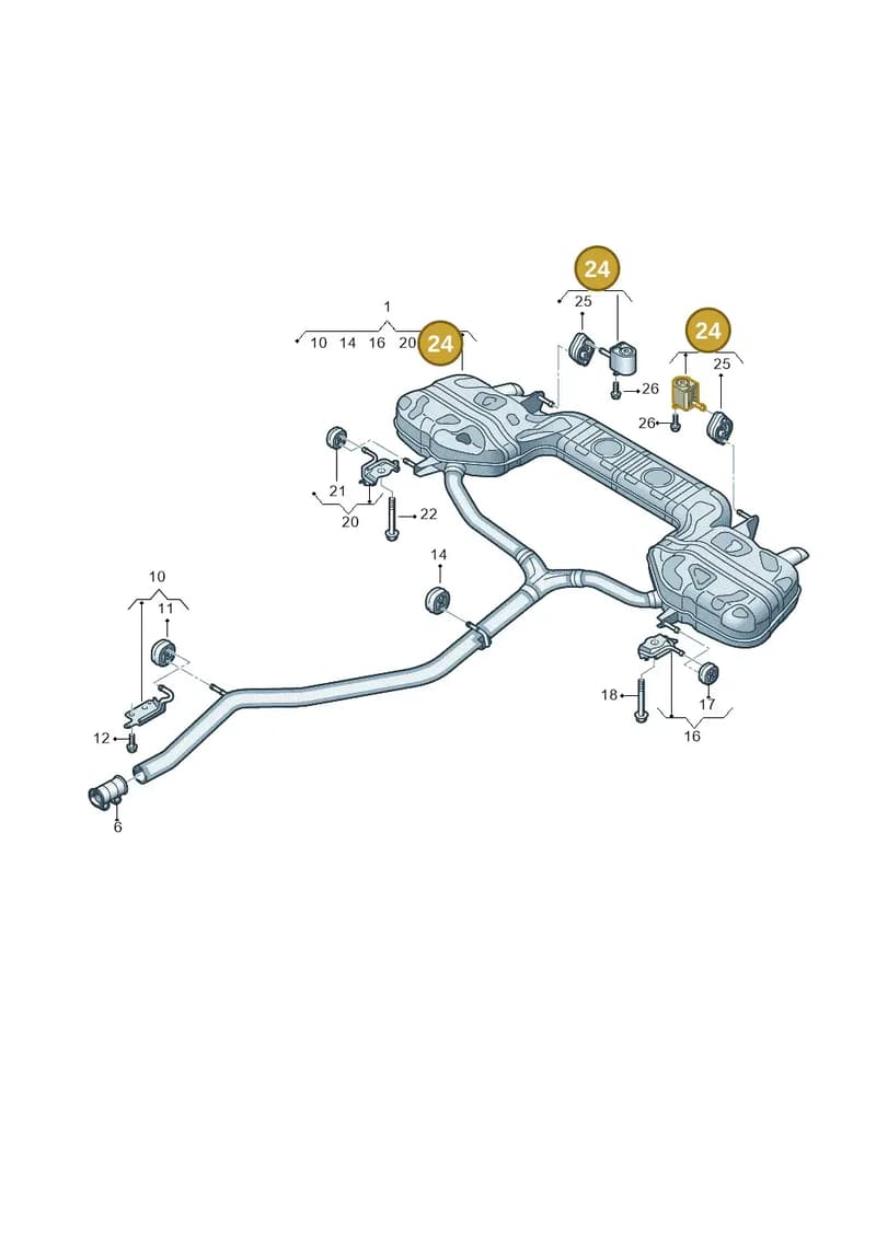 4K0253144E — Audi A6 (2018-2025) diagram 435253850, position 24