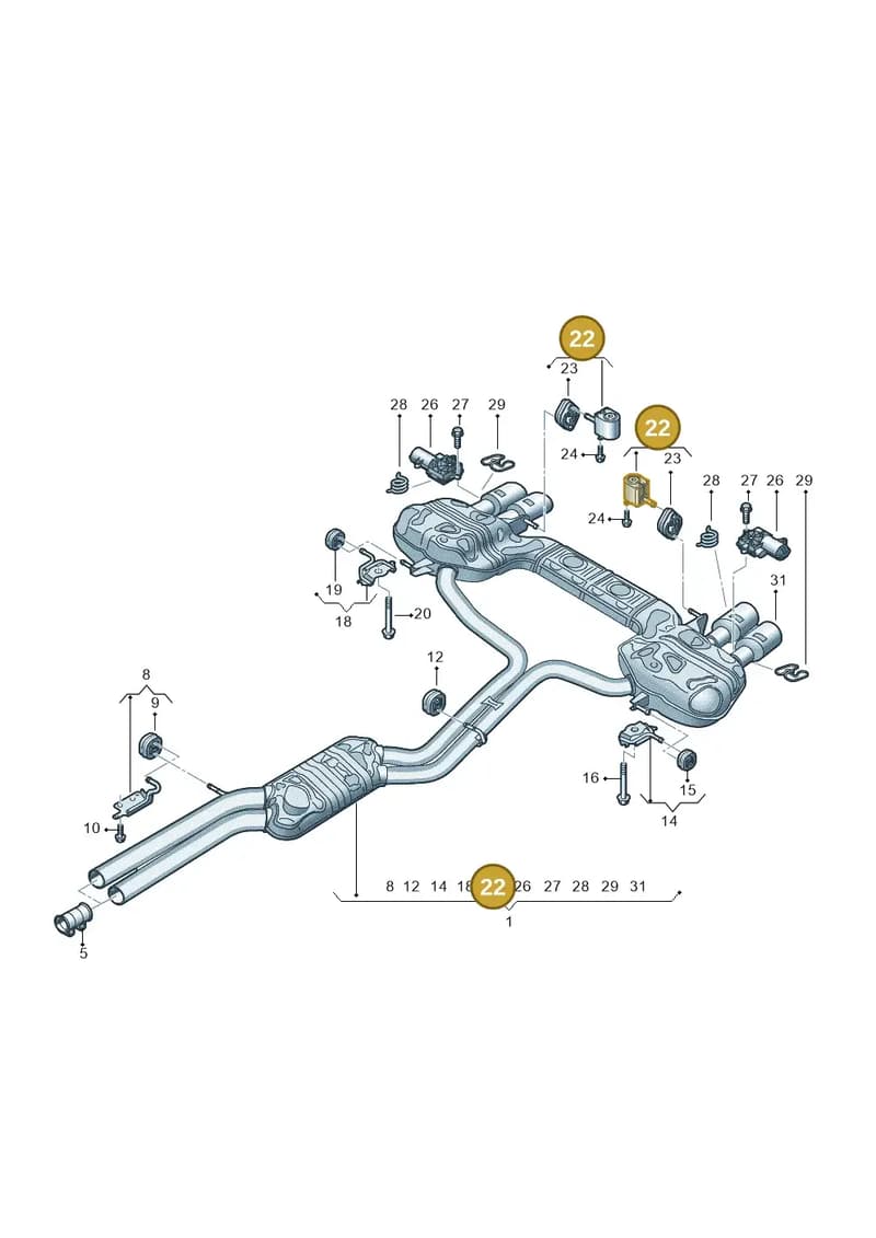4K0253144E — Audi RS6 Avant (2019-2025) diagram 538253870, position 22