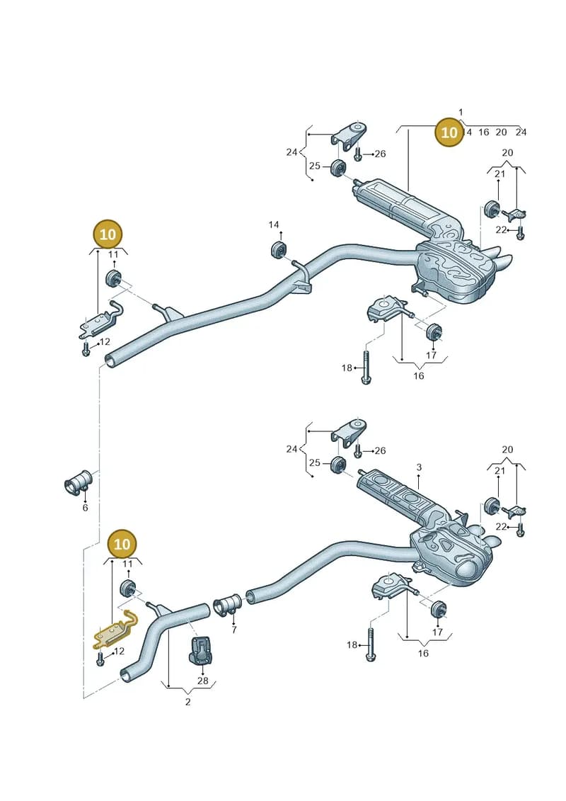 4K0253144G — Audi A6 (2018-2025) diagram 430253960, position 10