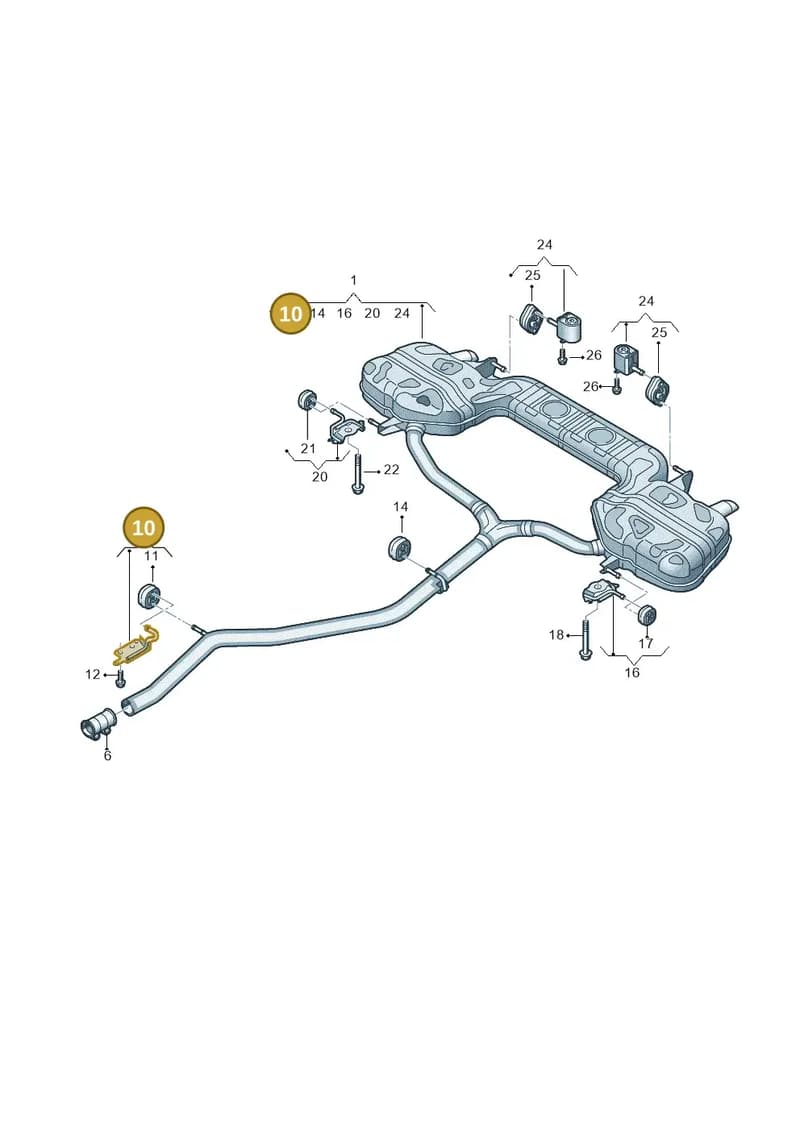 4K0253144G — Audi A6 (2018-2025) diagram 435253850, position 10