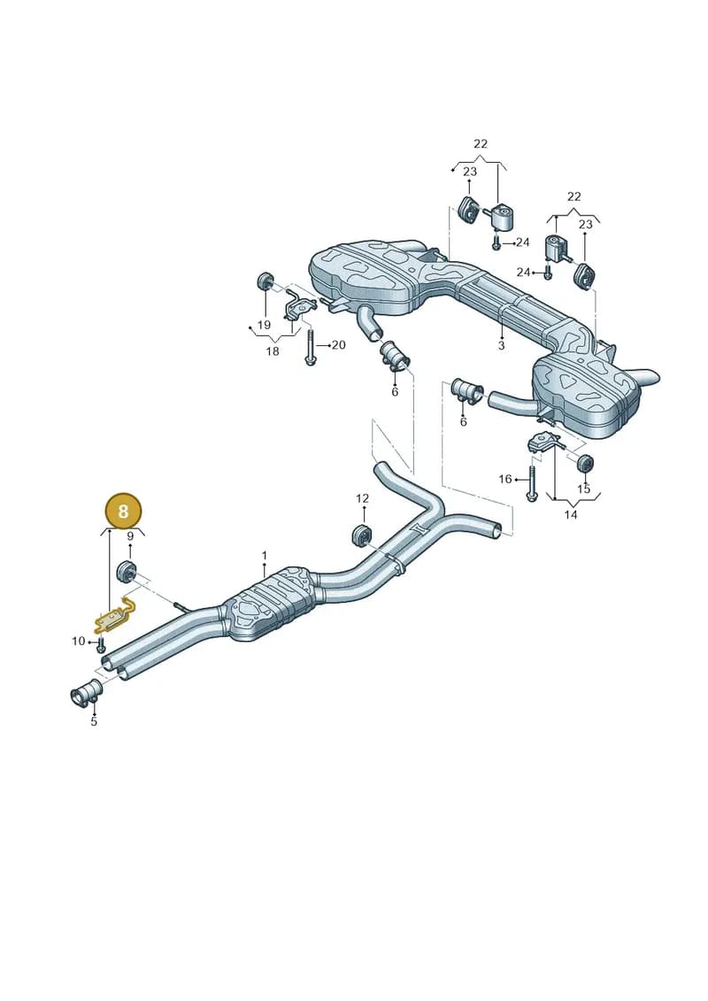 4K0253144G — Audi A6 (2018-2025) diagram 435253860, position 8