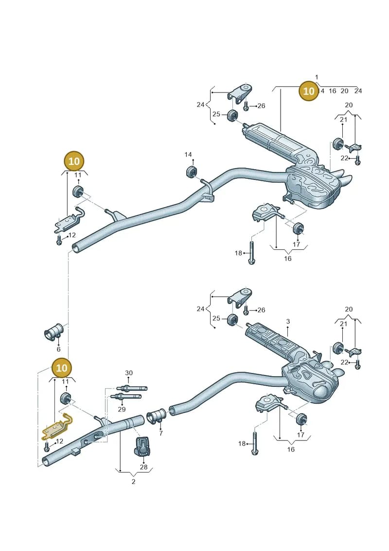 4K0253144G — Audi A6 (2018-2025) diagram 435253960, position 10