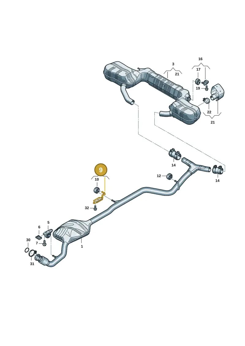 4K0253144G — Audi A5 Limousine (2024-2025) diagram 8wk253850, position 9