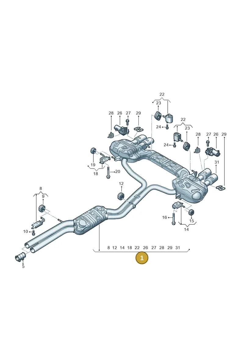 4K0253181CA — Audi RS6 Avant (2019-2025) diagram 538253870, position 1