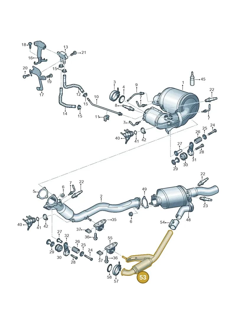 4K0253343G — Audi A6 (2018-2025) diagram 430253730, position 53