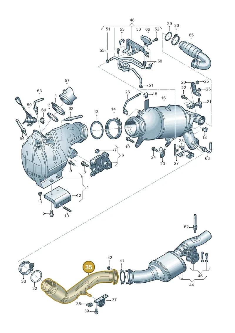4K0253350AC — Audi A6 (2018-2025) diagram 848253070, position 35