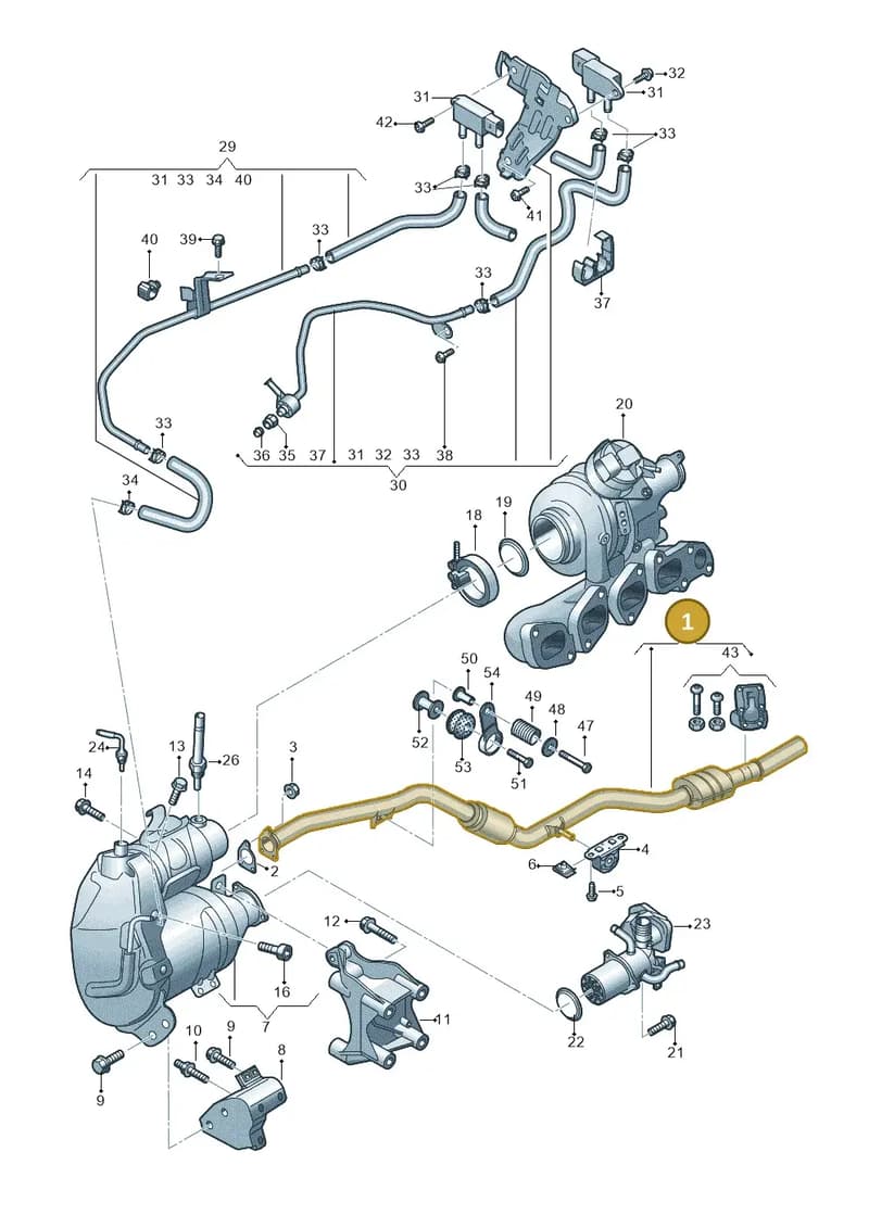 4K0253350AD — Audi A6 (2018-2025) diagram 430253610, position 1