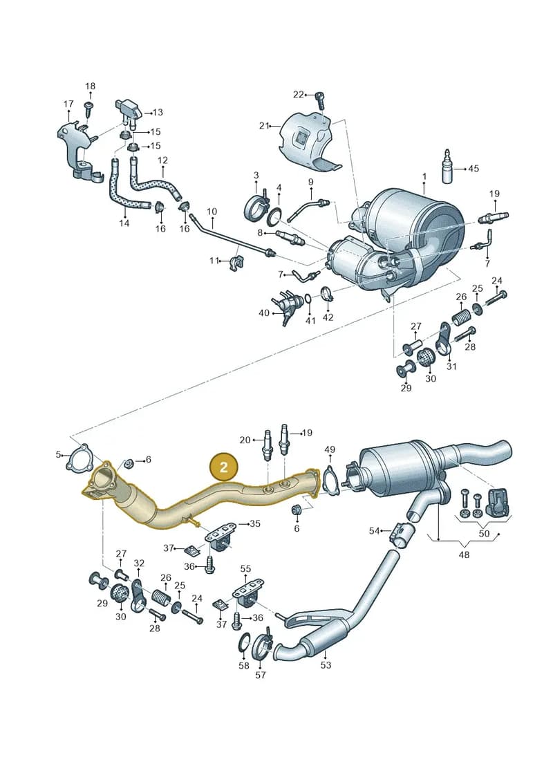 4K0253350T — Audi A6 (2018-2025) diagram 435253750, position 2