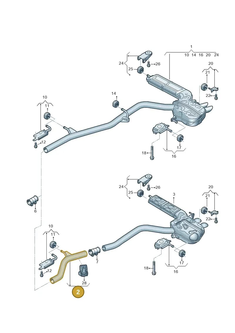 4K0253409D — Audi A6 (2018-2025) diagram 430253960, position 2