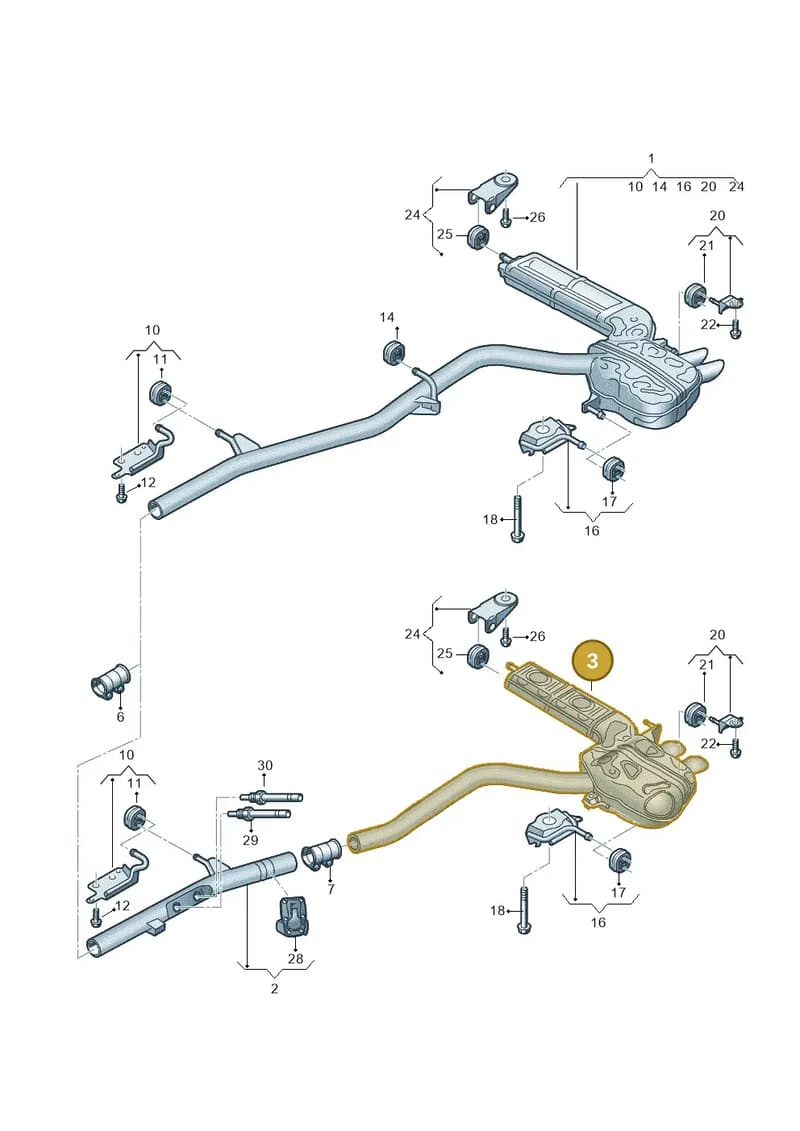 4K0253609D — Audi A6 (2018-2025) diagram 435253960, position 3