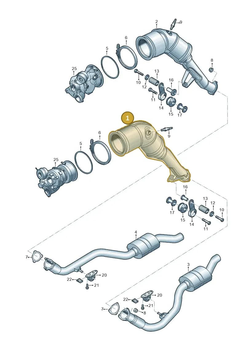4K0254200BX — Audi A6 (2018-2025) diagram 435253430, position 1